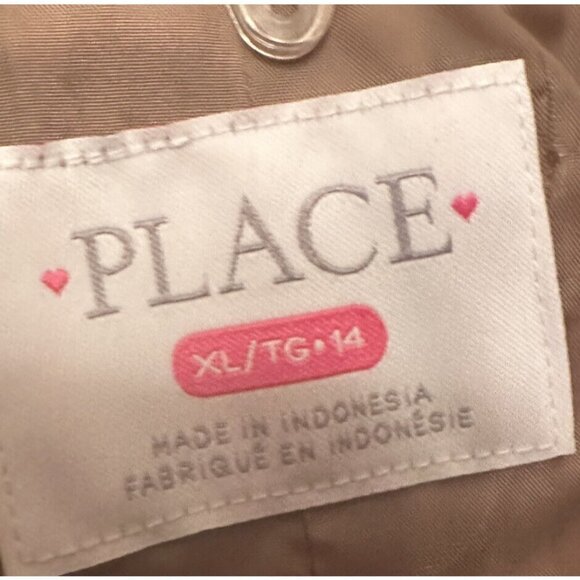 TCP The Childrens Place Coat Jacket Girls Size 14 Tan Sherpa Teddy Bear - Picture 4 of 9